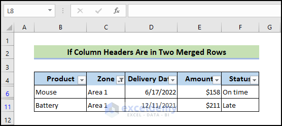 Excel will not correctly filter the entire column