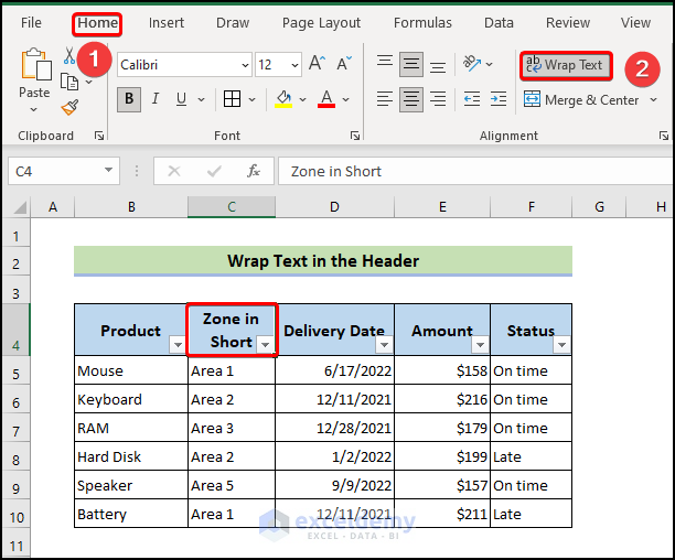 Excel will correctly filter the entire column