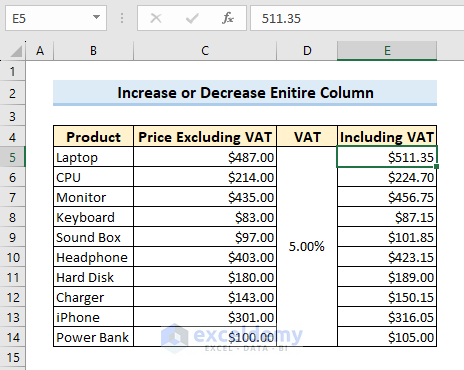 Increase column to specific percentage