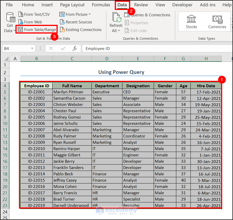 launching power query