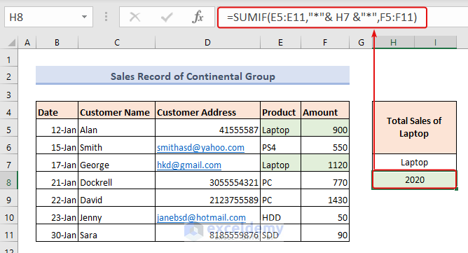 Using cell number sum if cell contains specific text in that text