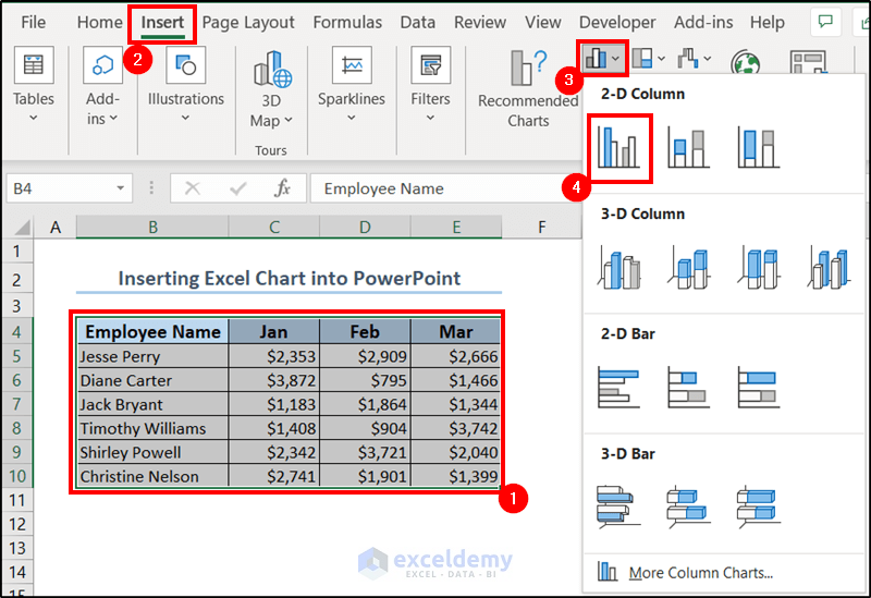 selecting a 2-D column for the dataset