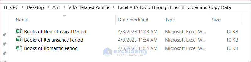 Excel Files to Loop Through in folder and copy data