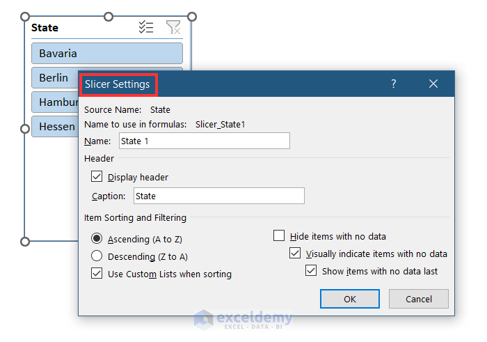 Slicer settings dialog box appeared on the screen