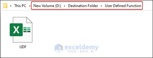Move a single file using Excel VBA code