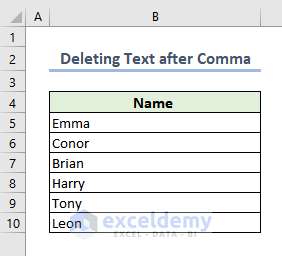 Deleting Text after Comma
