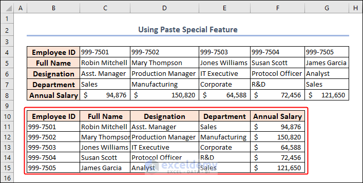 columns and rows swapped in Excel