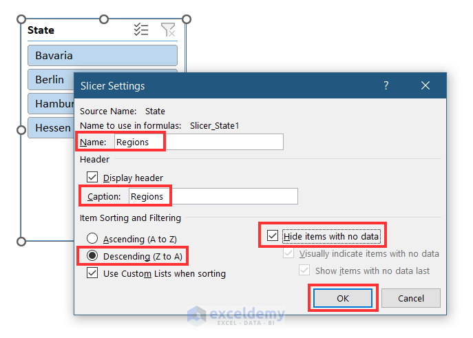 Exploring features from the slicer settings dialog box