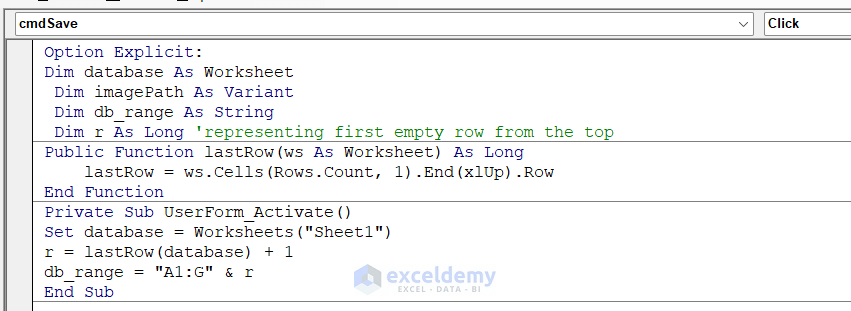 VBA Code of Private Functions
