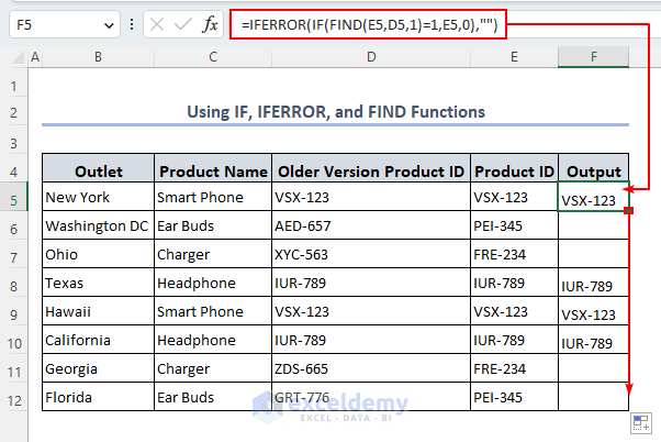 Using FIND function instead of FIND function