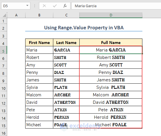 Concatenated different fonts using VBA