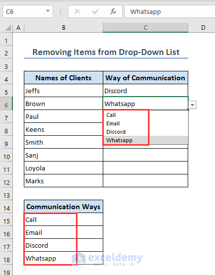 Showing remaining items on the drop-down list