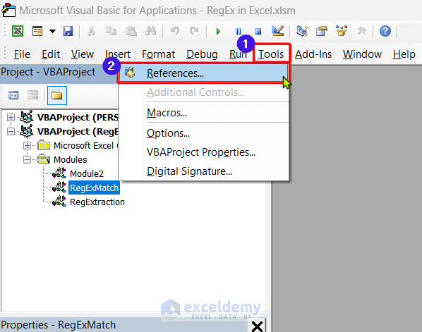 Opening VBA Reference Library