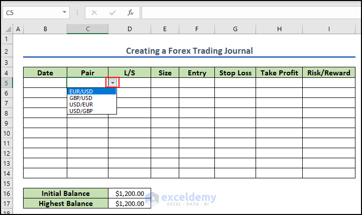 10- auto filling cells with data validation in Pair column