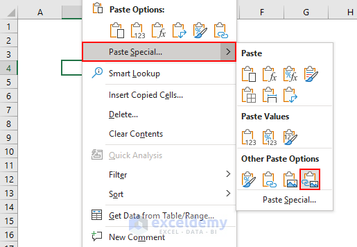 Print special menu by right-clicking on the mouse
