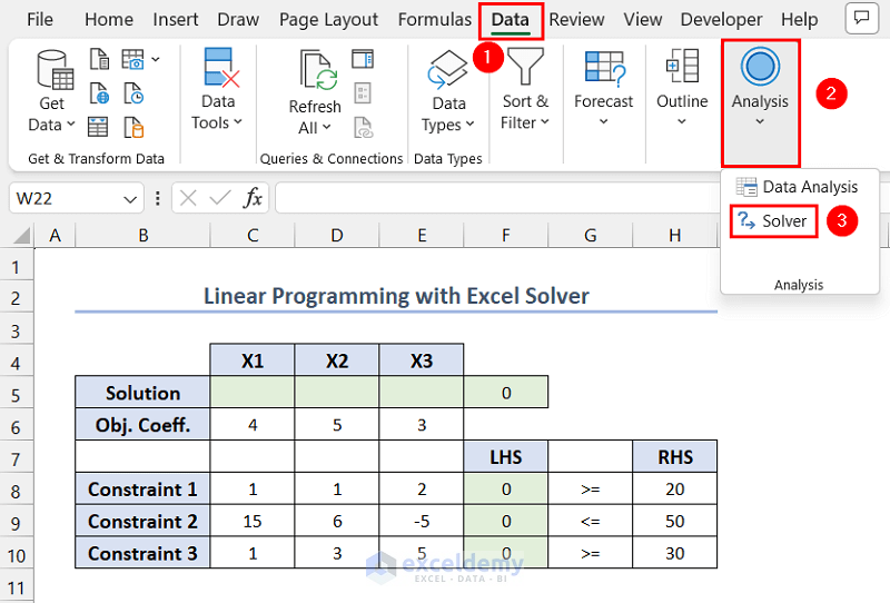 Using Excel Solver Add-in