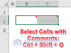 Keyboard Shortcut to Select Cells with Comments