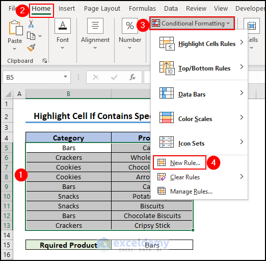 11- selecting new rule from conditional formatting feature