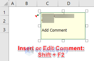 Keyboard Shortcut to Insert or Edit Comment