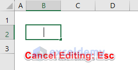 Keyboard Shortcut to Cancel Editing
