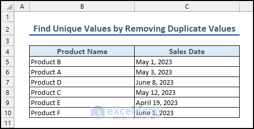 final output by removing duplicate values