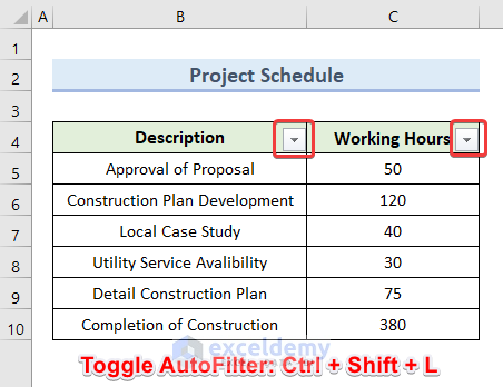 Keyboard Shortcut to Toggle AutoFilter