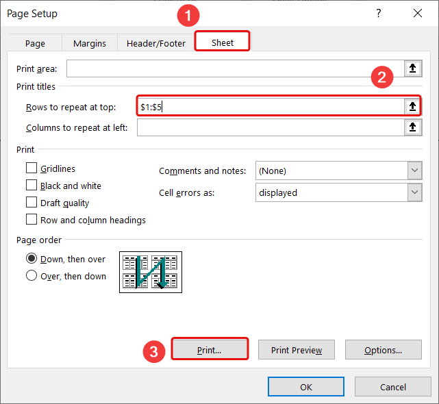 Selecting row numbers