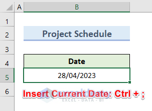 Keyboard Shortcut to Insert Current Date