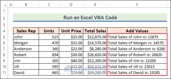 14-Excel Add to a cell value using VBA code