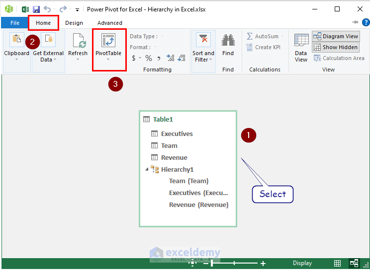 Inserting Pivot Table with Power Pivot