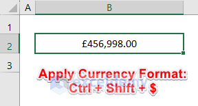 Keyboard Shortcut to Apply Currency Format