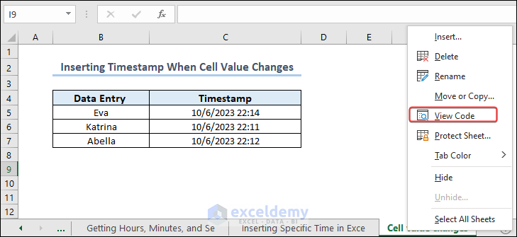 Inserting VBA code to Inserting Timestamp When Cell Value Changes