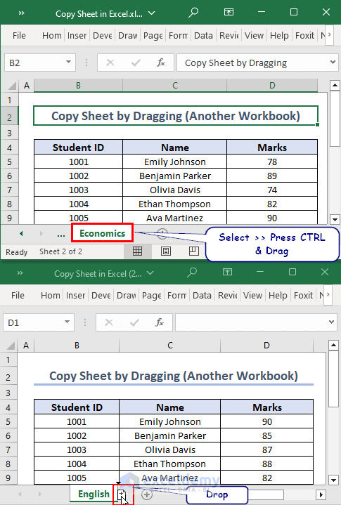 Copying Sheet by Dragging in Another Workbook