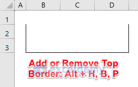 Keyboard Shortcut to Add or Remove Top Border