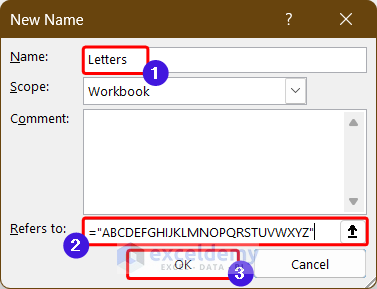 Creating New Named List Letters