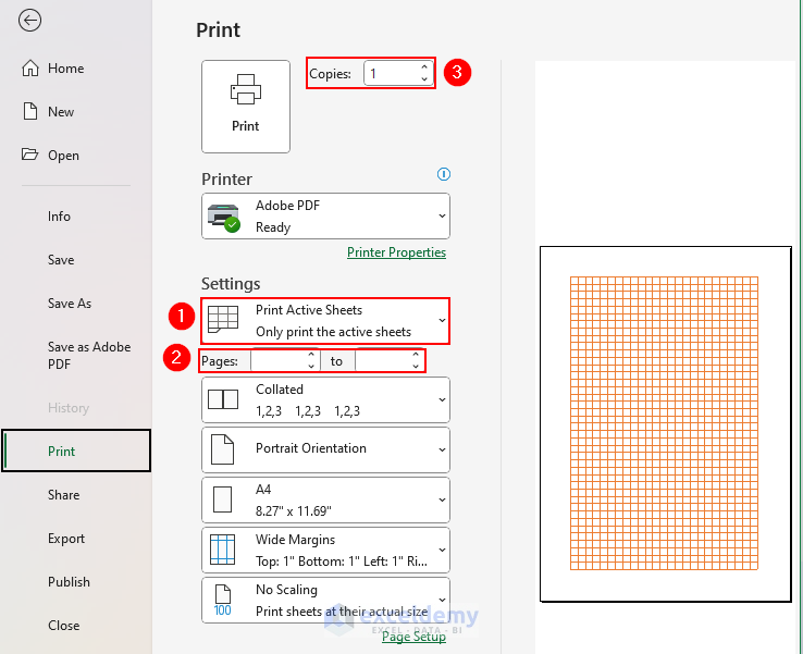 Print multiple pages