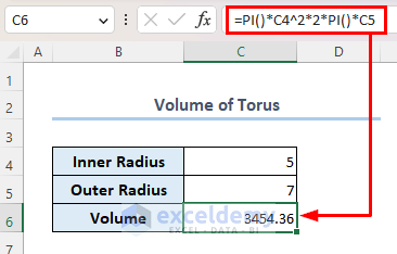 Calculating volume of torus