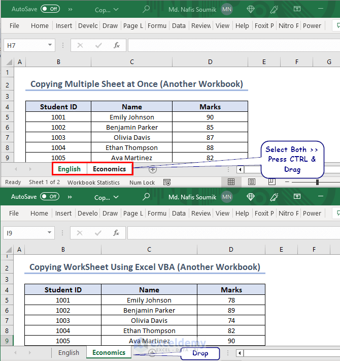Copying Multiple Sheet at Once (Another Workbook)