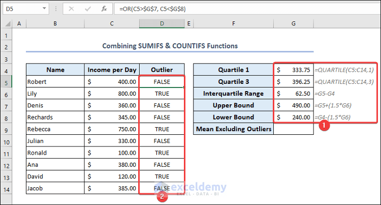 Find Outliers from Interquartile Range