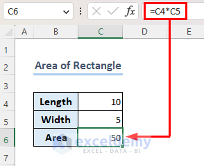 Calculating area of rectangle