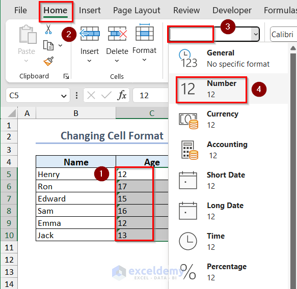 Convert text to number in Excel