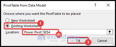 Creating Pivot Table from Data Model