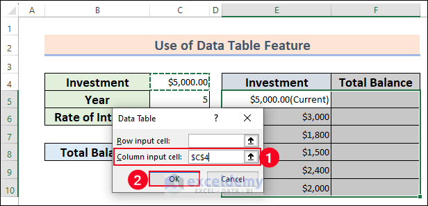 4-Use Data Table dialog box