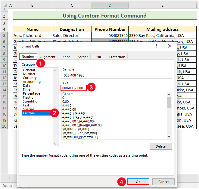 Using Custom command to pad zeros