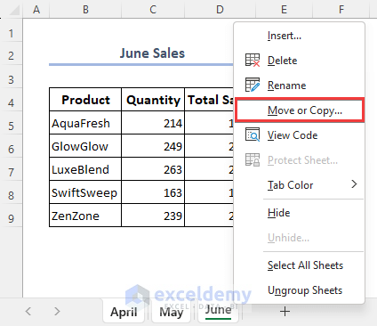 Copy data to another sheet