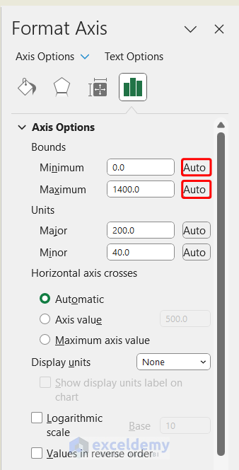Automatically Scaling Axis Scale