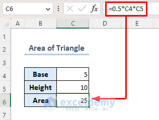 Calculating area of triangle