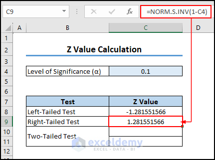 6- calculating the Z critical value for a right-tailed test