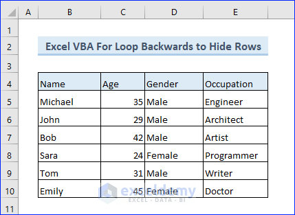 Hide Rows in a Sheet Dataset