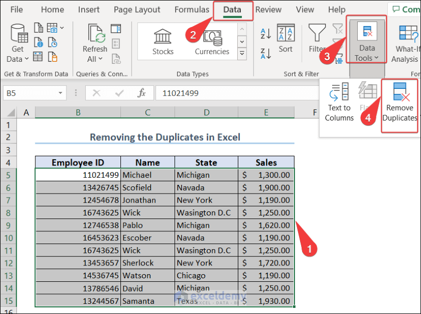 Using Removing Duplicates Dialog Box in Excel.png